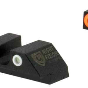 Night Fision GLK001007OGZ Tritium Night Sights For Glock Green Tritium Orange Outline Front Sight- Green Tritium Black Outline Rear Sight Glock 17/17L/19/22