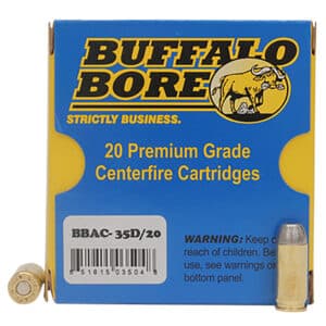 Buffalo Bore Ammunition 35D20 Personal Defense Strictly Business 460Rowland 255gr Hard Cast Flat Nose 20 Per Box/12 Case