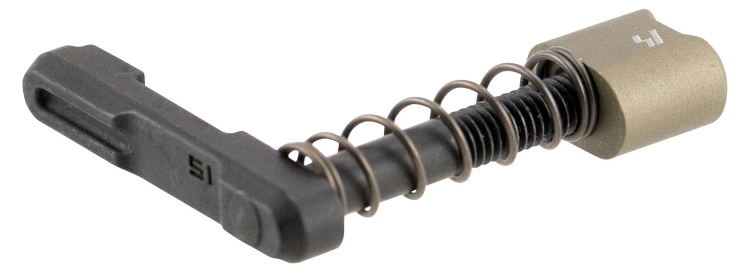 Strike Industries ARSMCFDE Magazine Catch made of Black Steel with Flat Dark Earth 6061-T6 Aluminum Release Button for AR-Platform