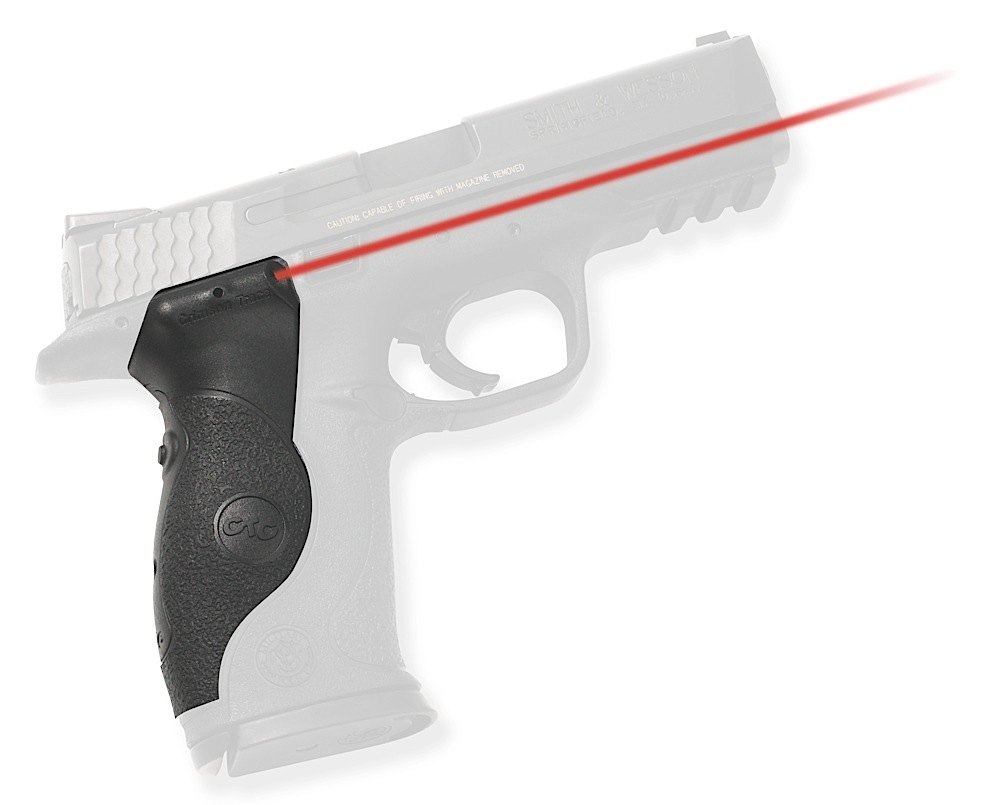 Crimson Trace 0119401 Lasergrips  S&W M&P Full-Size, Red Laser Black Polymer