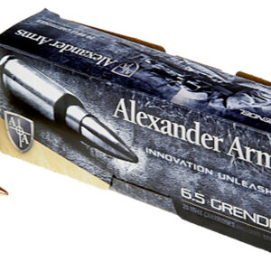 Alexander Arms AG123LSBOX Lapua Scenar  6.5Grendel 123gr Boat Tail Open Tip Match 20 Per Box/10 Case