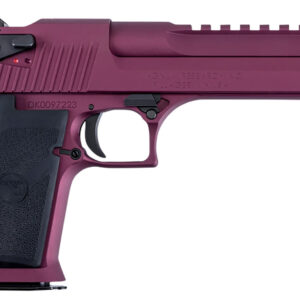 Magnum Research DE44BKC Desert Eagle Black Cherry 44 Mag 7+1 6" Black Barrel, Metallic Black Cherry Cerakote Serrated Slide, Aluminum Frame w/Picatinny Rail & Beavertail Black Rubber Grips