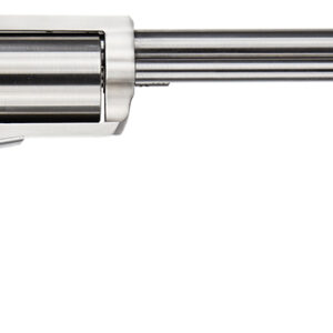 Magnum Research BFR4570 BFR Long Cylinder Large Frame 45-70 Gov 5 Shot, 10" Brushed Stainless Steel Barrel, Cylinder & Frame, Black Rubber Grip, Exposed Hammer