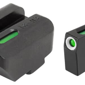 TruGlo TG13GL5A TFX Black | Green Tritium & Fiber Optic White Outline Front Sight Green Tritium & Fiber Optic Rear Sight
