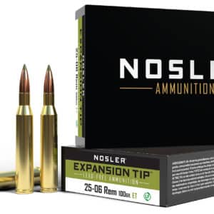 Nosler 40238 E-Tip 25-06Rem 100gr E Tip Lead Free 20 Per Box/10 Case