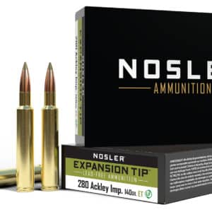 Nosler 40067 E-Tip 280Ackley Improved 140gr E Tip Lead Free 20 Per Box/10 Case