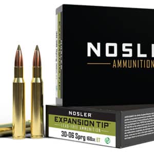 Nosler 40036 E-Tip  30-06Springfield 168gr E Tip Lead Free 20 Per Box/10 Case