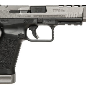Canik HG3774GN TP9SFx 9mm Luger 20+1, 5.20" Black Nitride Match Grade Barrel, Tungsten Gray Cerakote Optic Ready/Serrated w/Ports Steel Slide, Black Polymer Frame w/Picatinny Rail, Ambidextrous