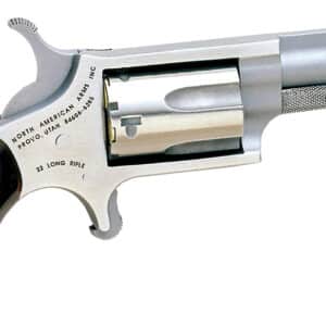 North American Arms 22LLR Mini-Revolver 22 LR 5 Shot 1.63" Stainless Steel Barrel, Frame & Cylinder, Rosewood Birdshead Grip Exposed Hammer
