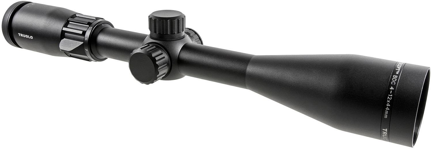 TruGlo TG-8541BIB Intercept Black Anodized 4-12x44mm 1" Tube Illuminated BDC Reticle