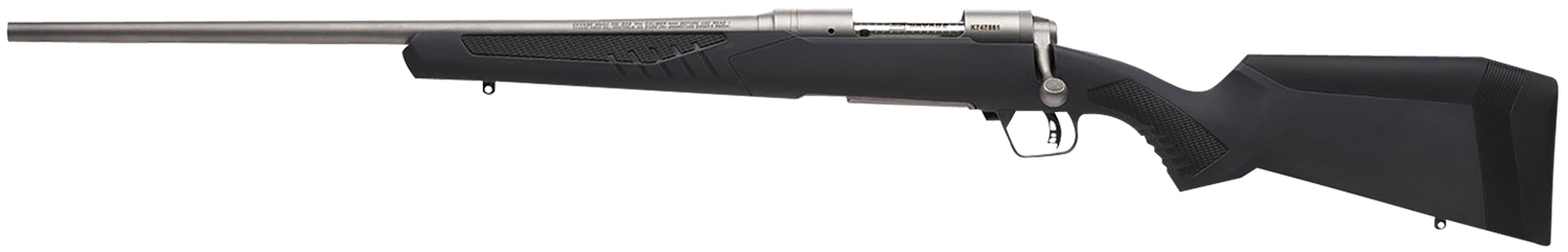 Savage Arms 57088 110 Storm Full Size 7mm-08 Rem 4+1 22" Matte Stainless Button-Rifled Barrel, Matte Drilled & Tapped Stainless Steel Receiver, AccuStock Matte Gray Synthetic Stock, Left Hand