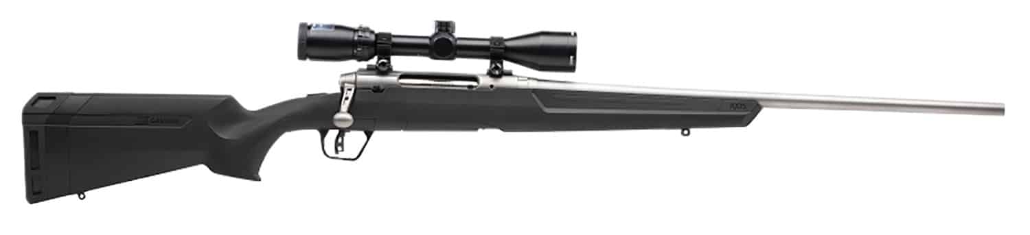 Savage Arms 57101 Axis II XP Full Size 223 Rem 4+1 22" Matte Sporter Barrel, Matte Stainless Steel Receiver Drilled & Tapped, Matte Black Fixed Synthetic Stock, Bushnell Banner 3-9x40mm, Right Hand