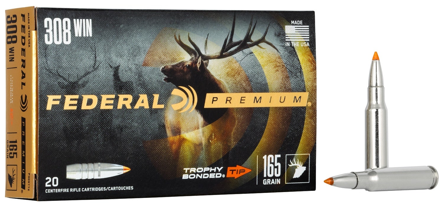 Federal P308TT2 Premium 308Win 165gr Trophy Bonded Tip 20 Per Box/10 Case