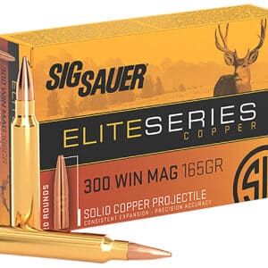 Sig Sauer E3WMH120 Elite Copper Hunting 300WinMag 165gr Copper Solid 20 Per Box/10 Case