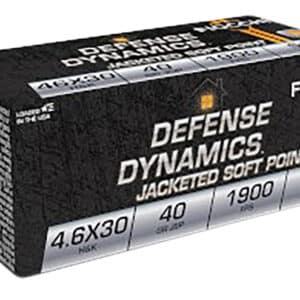 Fiocchi 46EXB Defense Dynamics 4.6x30mmH&K 40gr Jacketed Soft Point 50 Per Box/20 Case