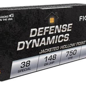 Fiocchi 38E Defense Dynamics 38Special 148gr Jacketed Hollow Point 50 Per Box/20 Case