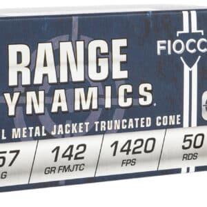 Fiocchi 357F Range Dynamics 357Mag 142gr Full Metal Jacket Truncated Cone 50 Per Box/20 Case