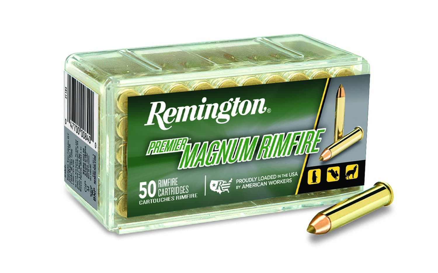 Remington Ammunition 28464 Premier Magnum Rimfire 17HMR 17gr AccuTip V 50 Per Box/40 Case
