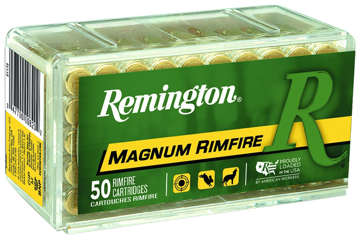 Remington Ammunition 21170 Magnum Rimfire 22WMR 40gr Jacketed Hollow Point 50 Per Box/40 Case