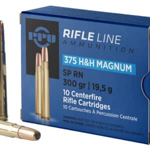 PPU PP375S Standard Rifle 375H&HMag 300gr Soft Point Round Nose 10 Per Box/20 Case