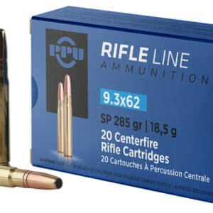 PPU PP9362 Metric Rifle  9.3mmx62Mauser 285gr Soft Point 20 Per Box/10 Case