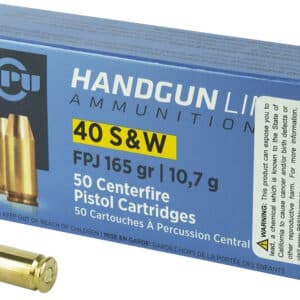 PPU PPH40F Handgun 40S&W 165gr Flat Point Jacketed 50 Per Box/10 Case