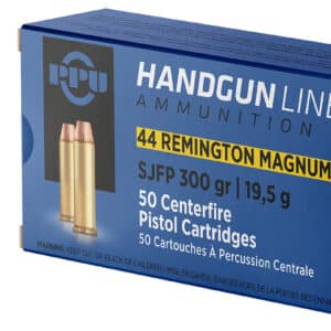 PPU PPH44MF Handgun 44RemMag 300gr Semi Jacketed Flat Point 50 Per Box/10 Case
