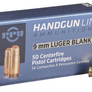 PPU PPB9L Blank Ammo 9mmLuger 50 Per Box/20 Case