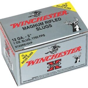 Winchester Ammo X123RS15VP Super X 12Gauge 3" 1oz Rifled Slug Shot 15 Per Box/10 Case