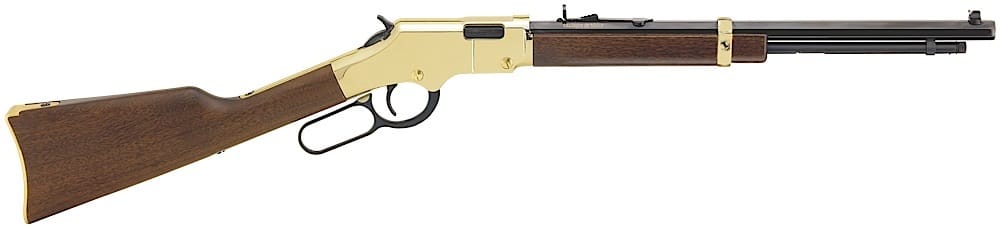 Henry H004Y Golden Boy Youth 22 Short/ 22 Long/ 22 LR 12 LR/16 Short Capacity, 17" Barrel, Brasslite Metal Finish, American Walnut Stock, Right Hand