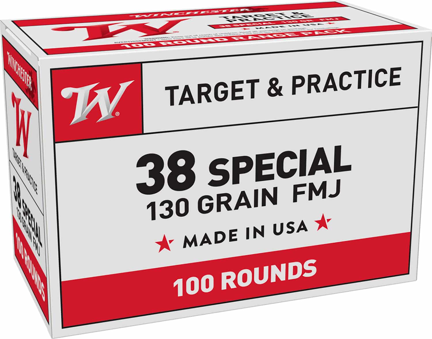 Winchester Ammo USA38SPVP USA Value Pack 38Special 130gr Full Metal Jacket 100 Per Box/5 Case