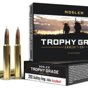Nosler 60043 Trophy Grade 280Ackley Improved 140gr Nosler AccuBond 20 Per Box/10 Case
