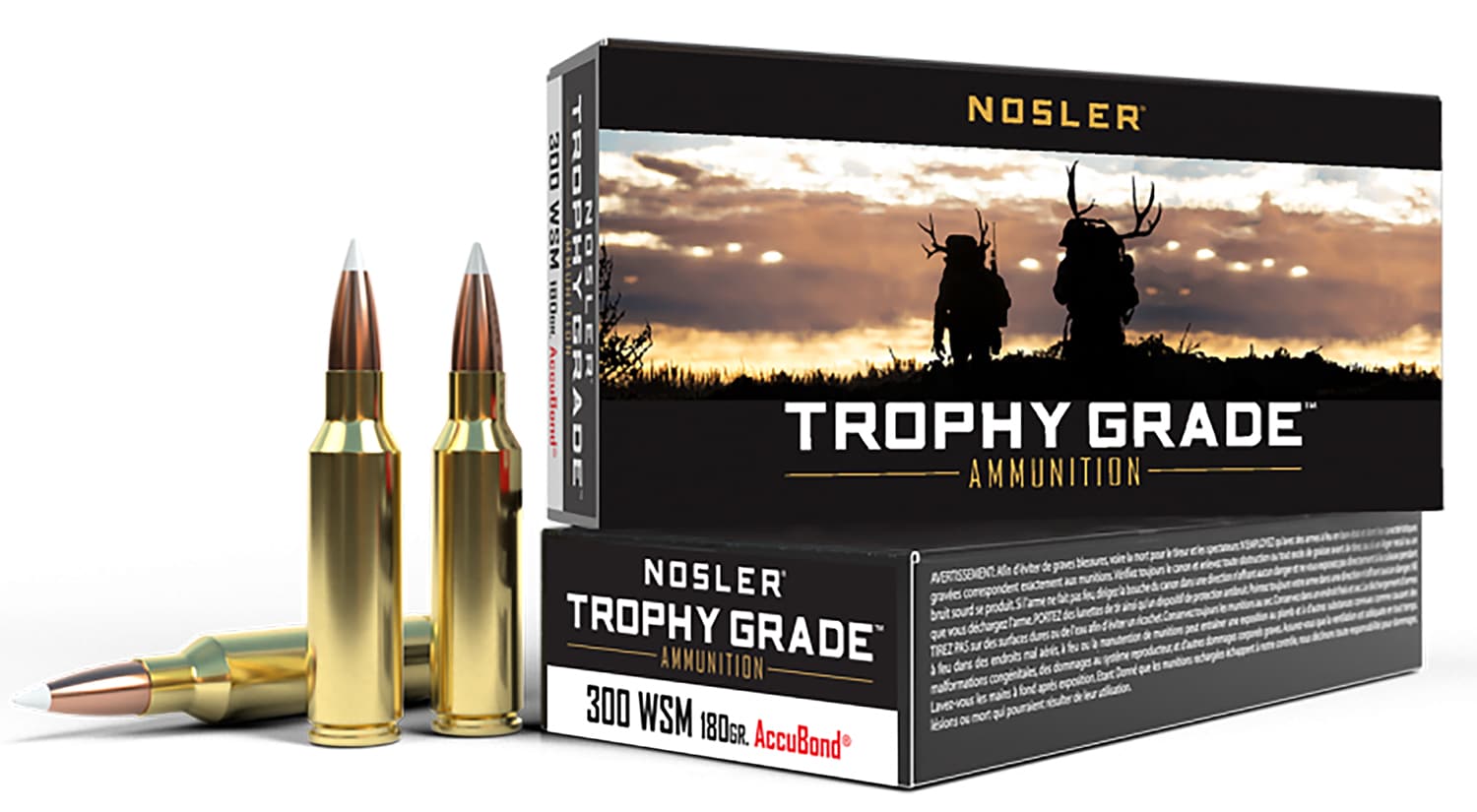 Nosler 60063 Trophy Grade 300WSM 180gr Nosler AccuBond 20 Per Box/10 Case
