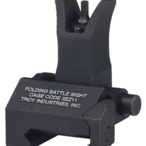 Troy Ind SSIGFBSFMBT00 Front Folding BattleSight M4  Black Hardcoat Anodized