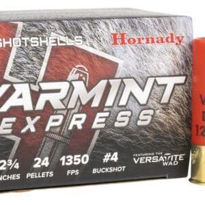 Hornady 86243 Varmint Express 12 Gauge 2.75" 4 Buck Shot 10 Per Box/ 10 Case