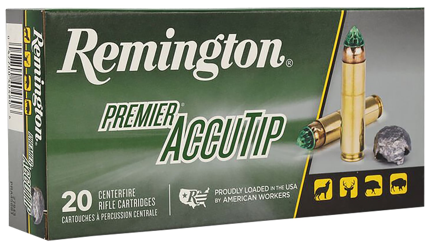 Remington Ammunition 27943 Premier Accutip 450Bushmaster 260gr AccuTip 20 Per Box/10 Case
