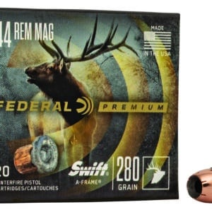 Federal P44SA Premium 44RemMag 280gr Swift A Frame 20 Per Box/10 Case