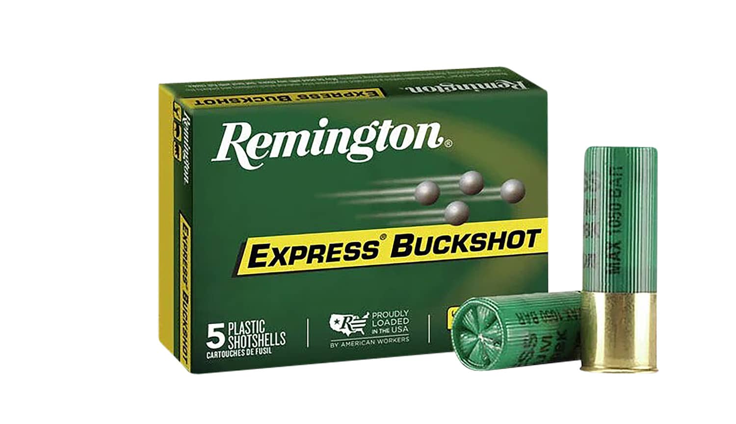 Remington Ammunition 20640 Express Buckshot 12Gauge 3" 4Buck Shot 5 Per Box/ 50 Case