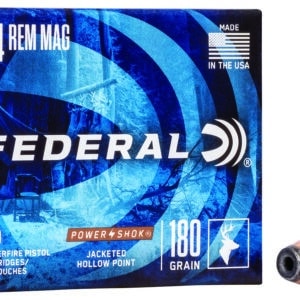 Federal C44B Power-Shok Handgun 44RemMag 180gr Jacketed Hollow Point 20 Per Box/25 Case