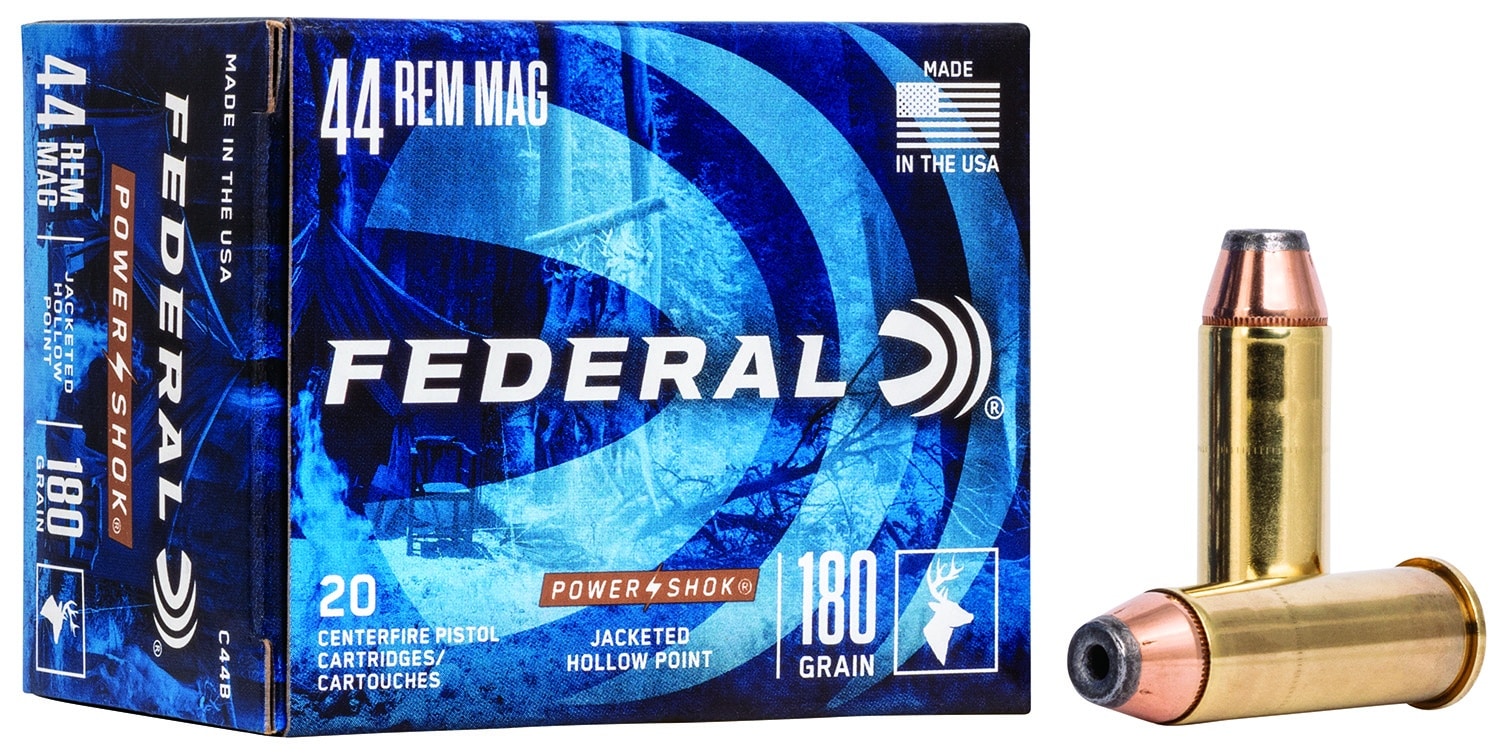 Federal C44B Power-Shok Handgun 44RemMag 180gr Jacketed Hollow Point 20 Per Box/25 Case