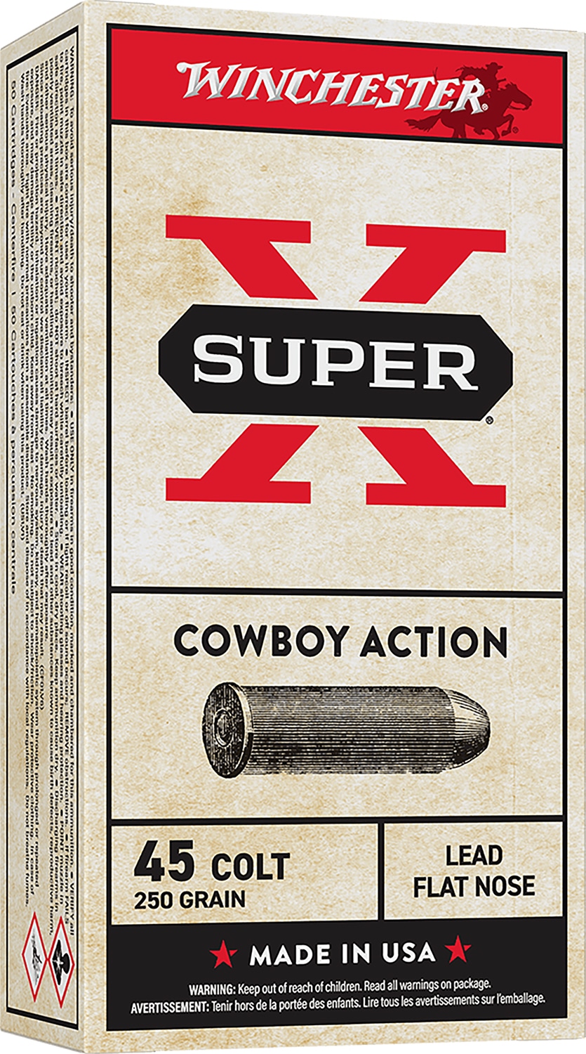 Winchester Ammo USA45CB Super X Cowboy Action 45Colt 250gr Lead Flat Nose 50 Per Box/10 Case