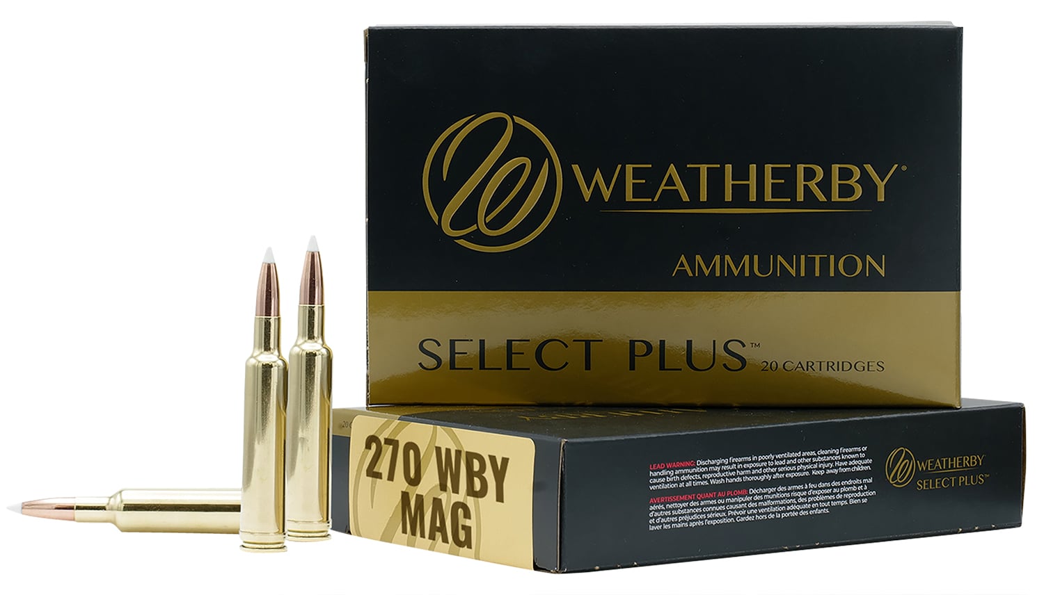 Weatherby N270150PT Select Plus 270WthbyMag 150gr Nosler Spitzer Partition 20 Per Box/10 Case