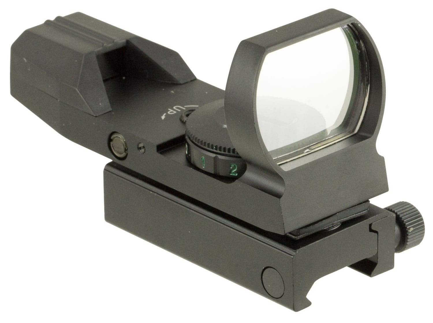 TruGlo TG-8370B Open Dot Sight Black Anodized 1x 34mm 5 MOA Dual (Red/Green) Illuminated Dot Reticle