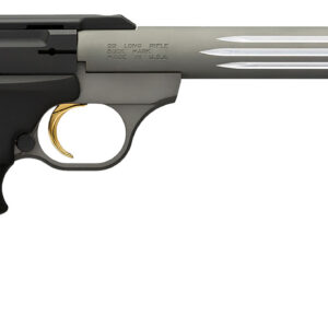 Browning 051462490 Buck Mark Lite *CA Compliant 22 LR 10+1 7.25" Matte Gray Fluted Barrel, Matte Black Serrated Steel Slide, Matte Gray Aluminum Frame, Black Ultragrip RX Grips