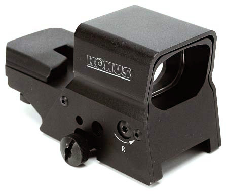 KONUS RED/GRN DOT SIGHTPRO R8 - 2-5MOA 1X39 8-RETIC DUAL RAIL - Image 4