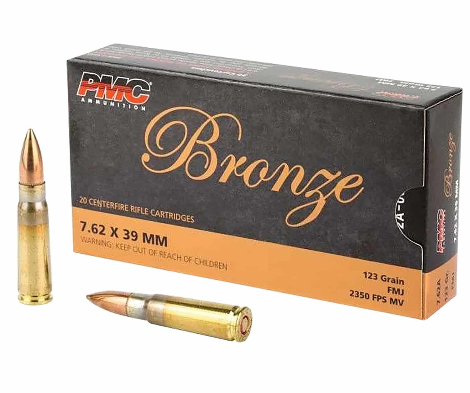 PMC 762A Bronze 7.62x39mm 123gr Full Metal Jacket 20 Per Box/25 Case