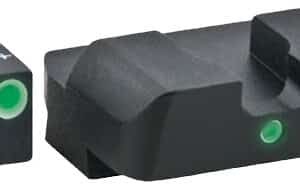 AmeriGlo GL102 i-Dot Sight  Set for Glock  Green Tritium White Outline Front Sight-Green Tritium Rear Sight