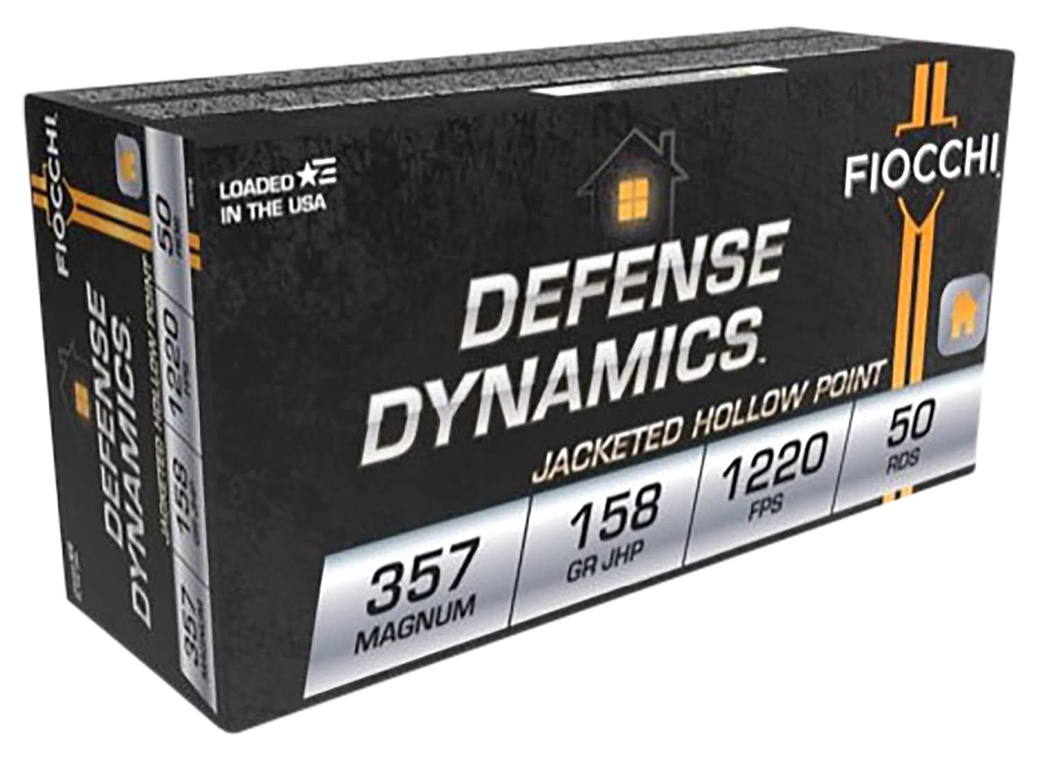 Fiocchi 357B Defense Dynamics 357Mag 158gr Jacketed Hollow Point 50 Per Box/20 Case