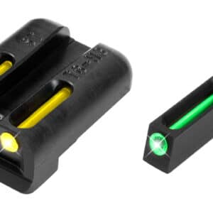 TruGlo TG131ST2Y TFO Green/Tritium/Fiber Optic Front Sight-Yellow/Tritium/Fiber Optic Rear Sight Sig Sauer P-Series #6 Front/#8 Rear