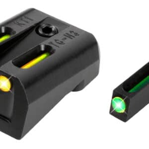 TruGlo TG131KTY TFO  Green/Tritium/Fiber Optic Front Sight-Yellow/Tritium/Fiber Optic Rear Sight Kimber 1911